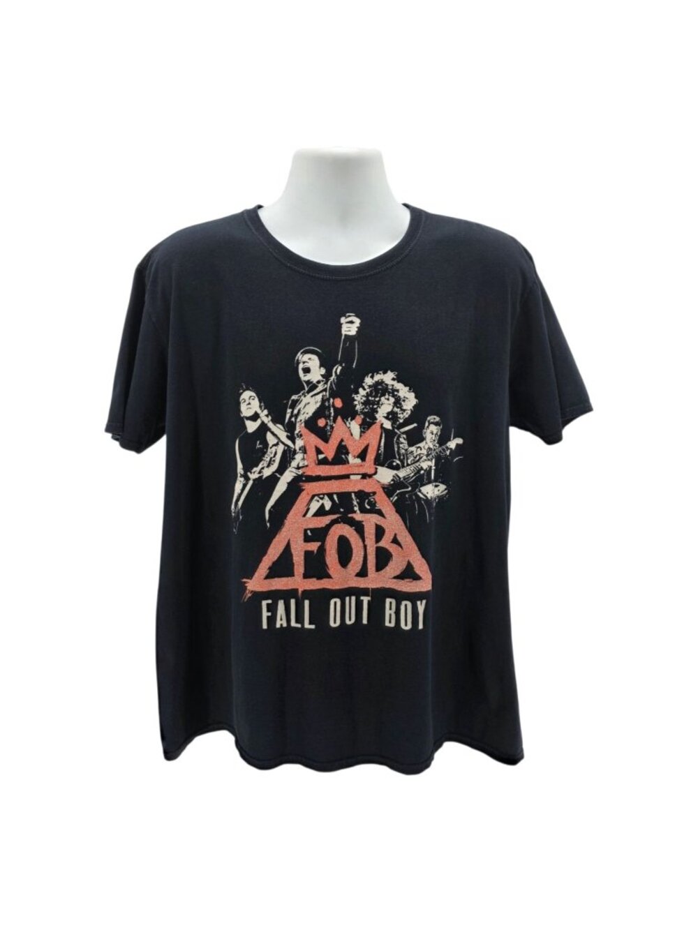 Gildan Softstyle Mens XL Shirt Fall Out Boy Monumentour 2014 Black Graphic Tee